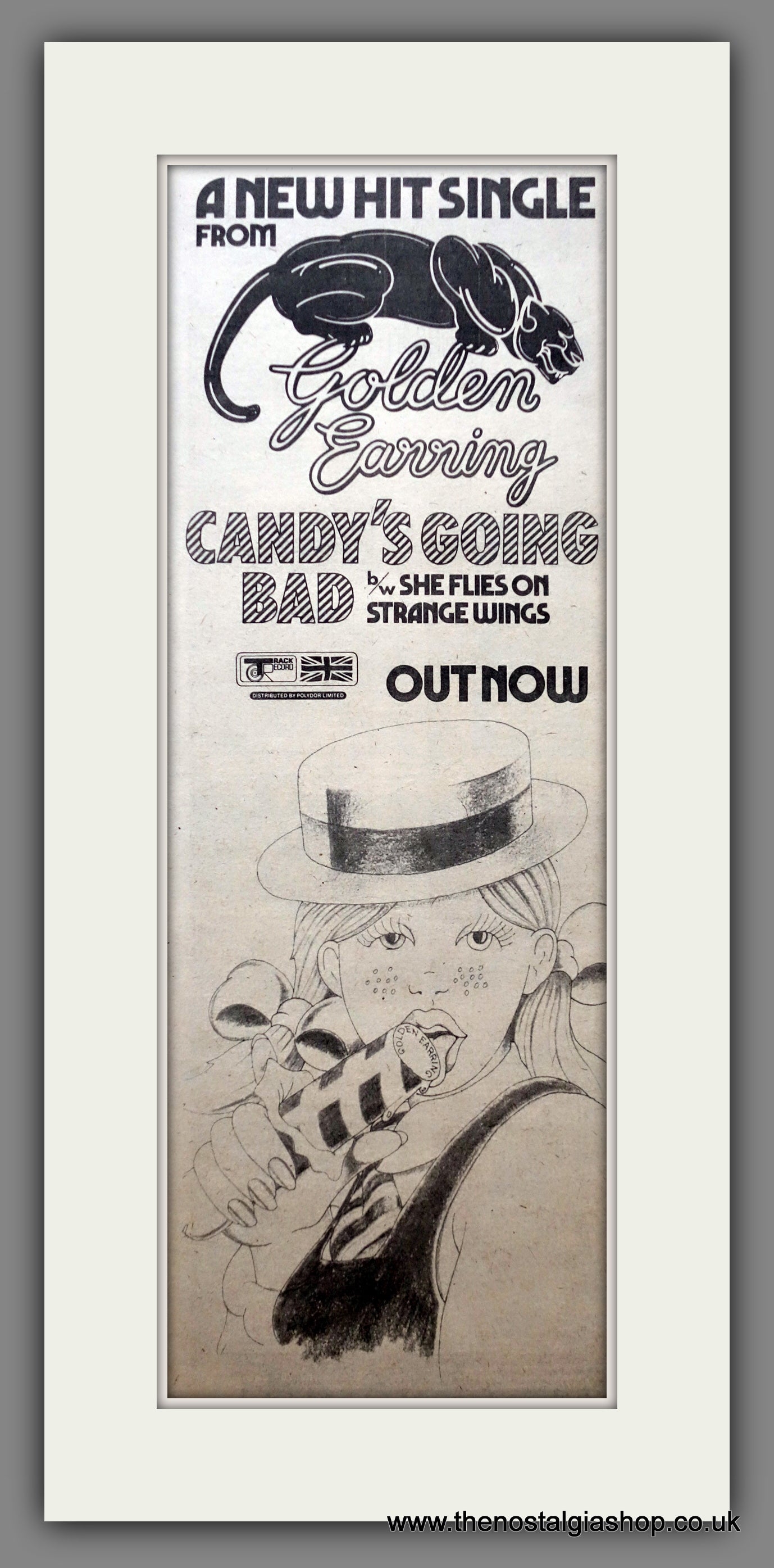 Golden Earring Candy's Going Bad. Original Advert 1974 (ref AD200564)