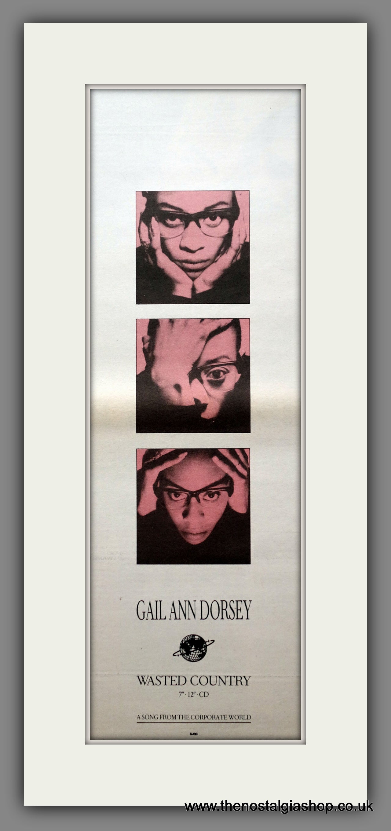 Gail Ann Dorsey Wasted Country. Original Advert 1988 (ref AD200570)