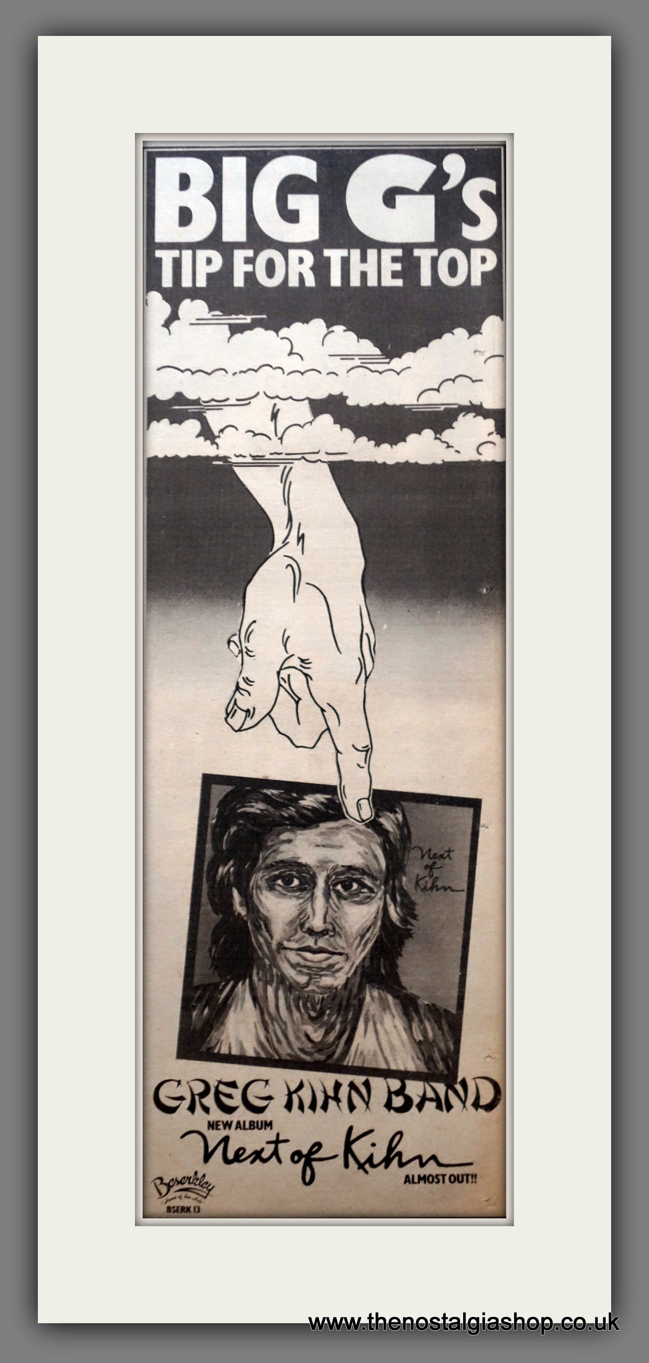 Greg Kihn Band Next Of Kihn. Original Advert 1978 (ref AD200573)