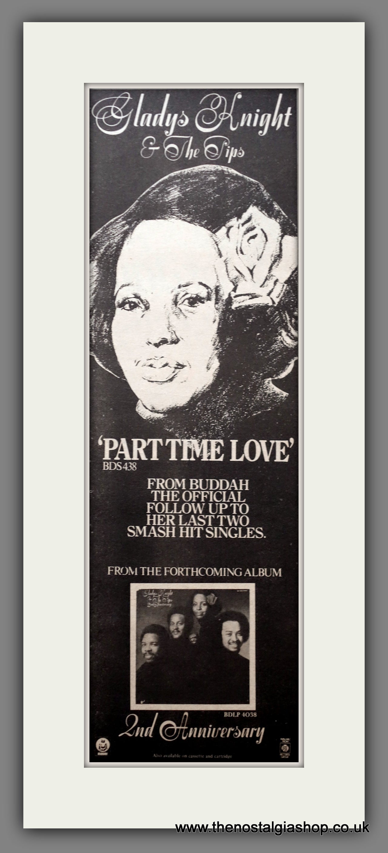 Gladys Knight & The Pips Part Time Lover. Original Advert 1975 (ref AD200575)