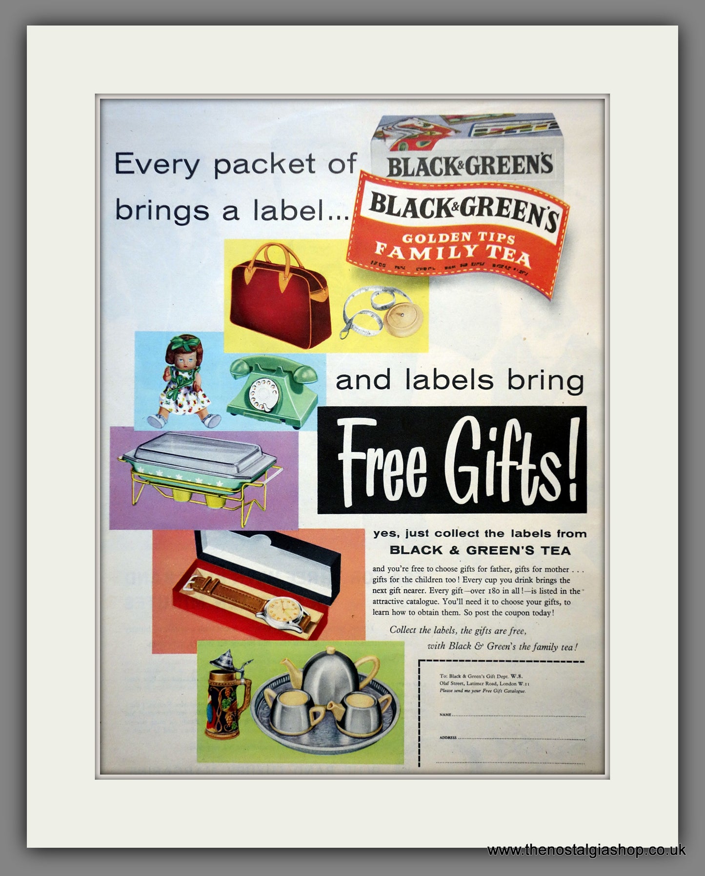 Black & Green's Tea. Original Advert 1959 (ref AD300975)