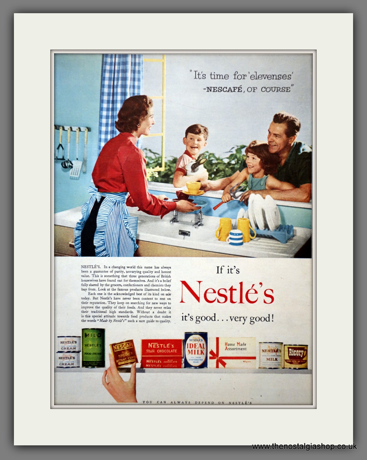 Nescafe by Nestle's. Original Advert 1956 (ref AD300985)