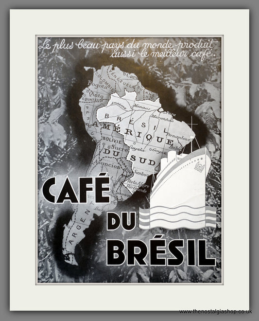 Cafe Du Bresil. Original French Advert 1935 (ref AD301019)