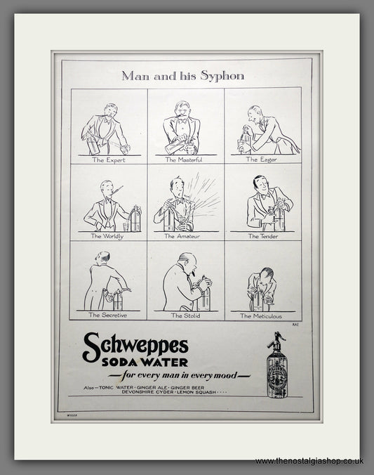 Schweppes Tonic Water. Original Advert 1927 (ref AD301000)