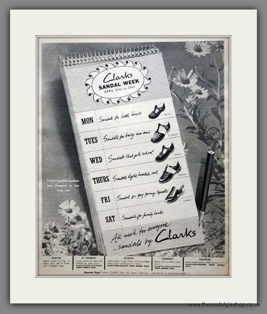 Clarks Shoes. Original Advert 1952 (ref AD301114)