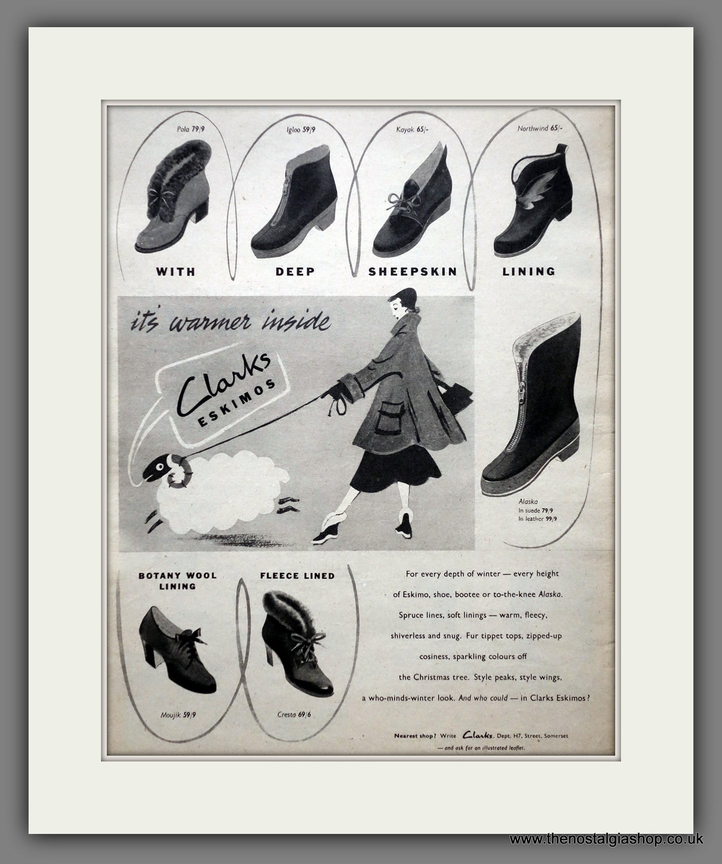 Clarks Shoes. Original Advert 1952 (ref AD301115)