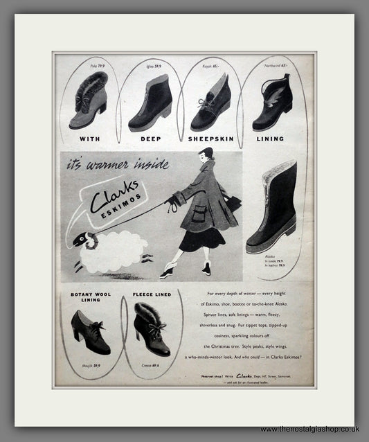 Clarks Shoes. Original Advert 1952 (ref AD301115)