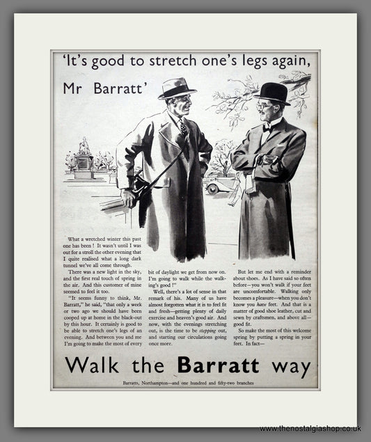 Barratt's Boots & Shoes.  Original Vintage Advert 1940 (ref AD301131)