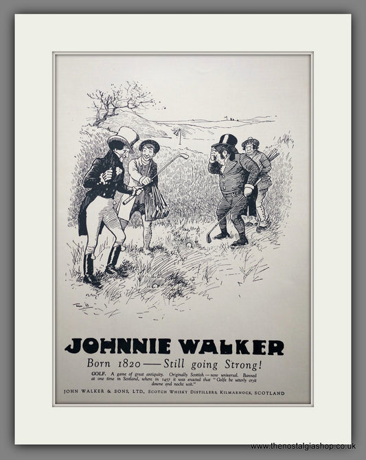 Johnnie Walker Whisky. Original Advert 1929 (ref AD301060)