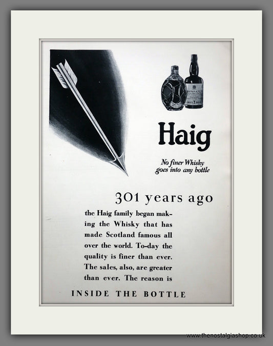 Haig Whisky. Original Advert 1929 (ref AD301068)