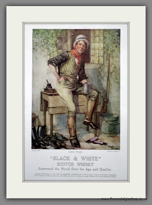 Black & White Scotch Whisky. Original Advert 1928 (ref AD301072)