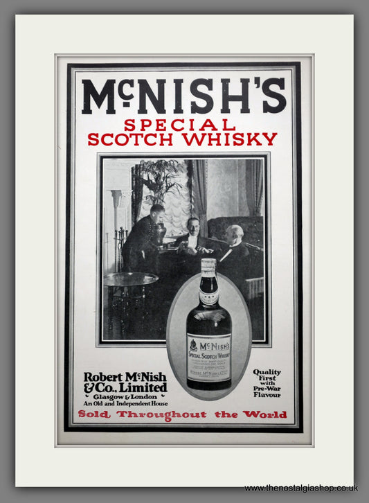McNish's Scotch Whisky. Original Advert 1928 (ref AD301074)