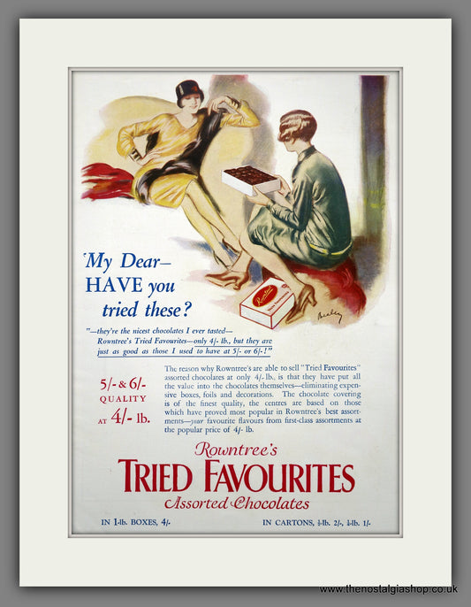 Rowntree's Chocolates. Original Advert 1928 (ref AD301100)