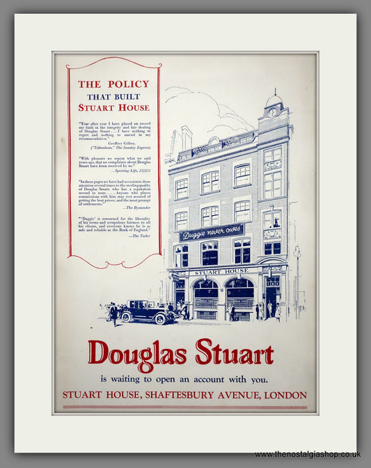 Douglas Stuart Company. Original Advert 1931 (ref AD301102)