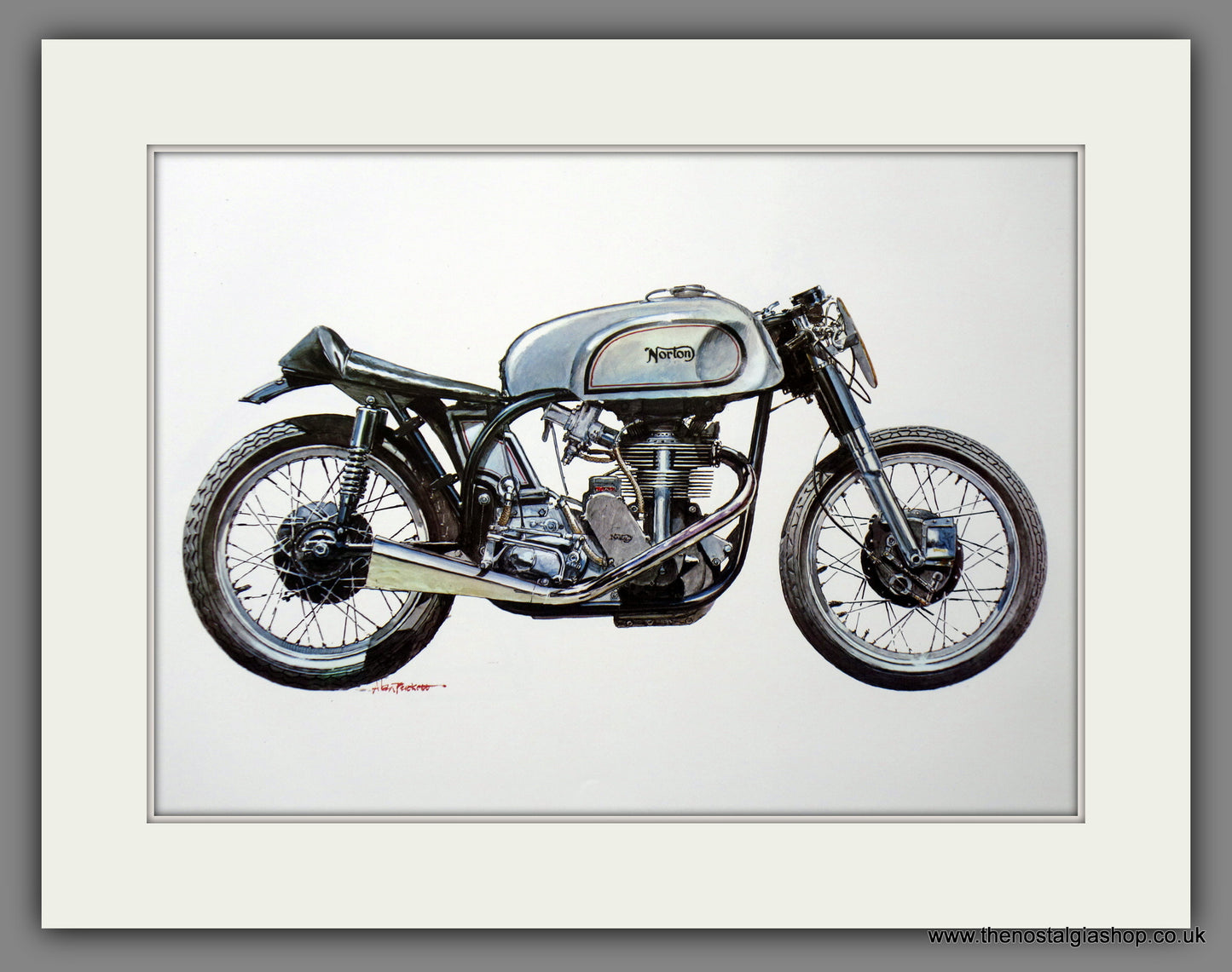 Manx Norton 1959. Motorcycle Print 1970's (ref PR3050)