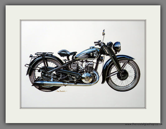 DKW SB500 1937. Motorcycle Print 1970's (ref PR3053)
