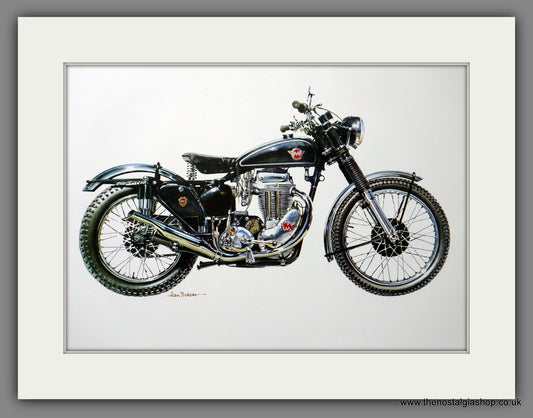 Matchless Scrambler G80CS 1952. Motorcycle Print 1970's (ref PR3052)