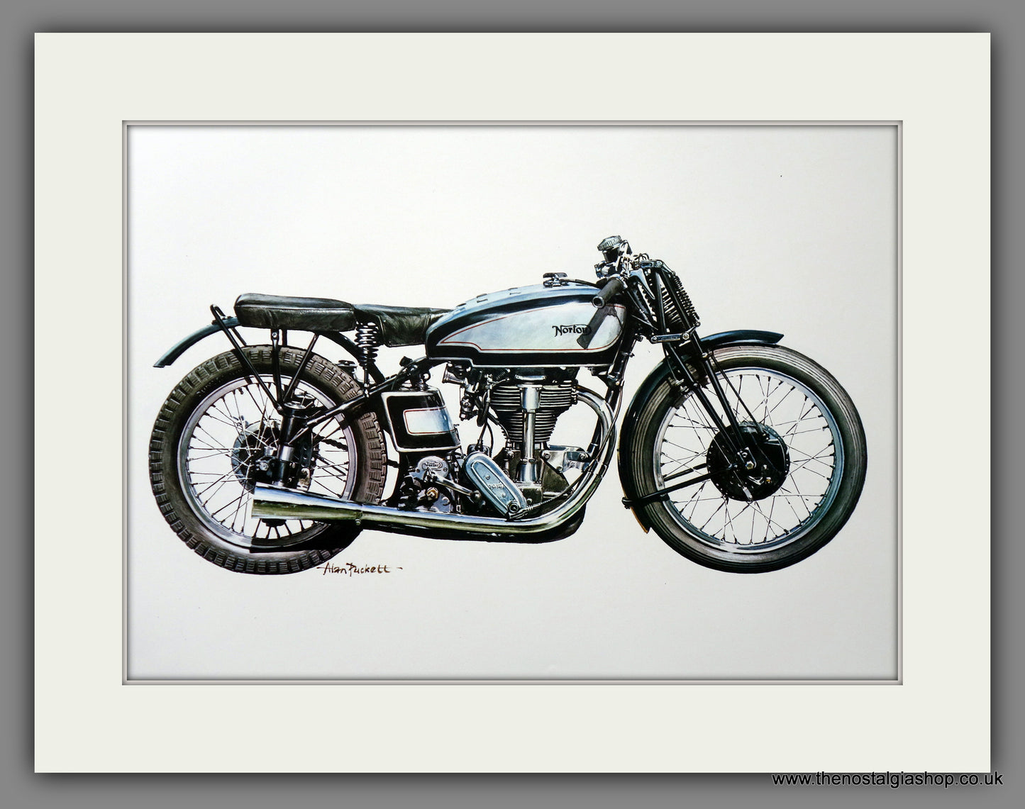 Manx Norton 1937. Motorcycle Print 1970's (ref PR3060)