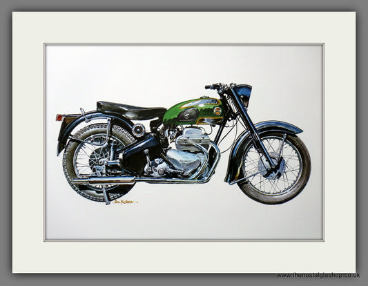 Ariel SQ 4 Mk II 1953. Motorcycle Print 1970's (ref PR3063)