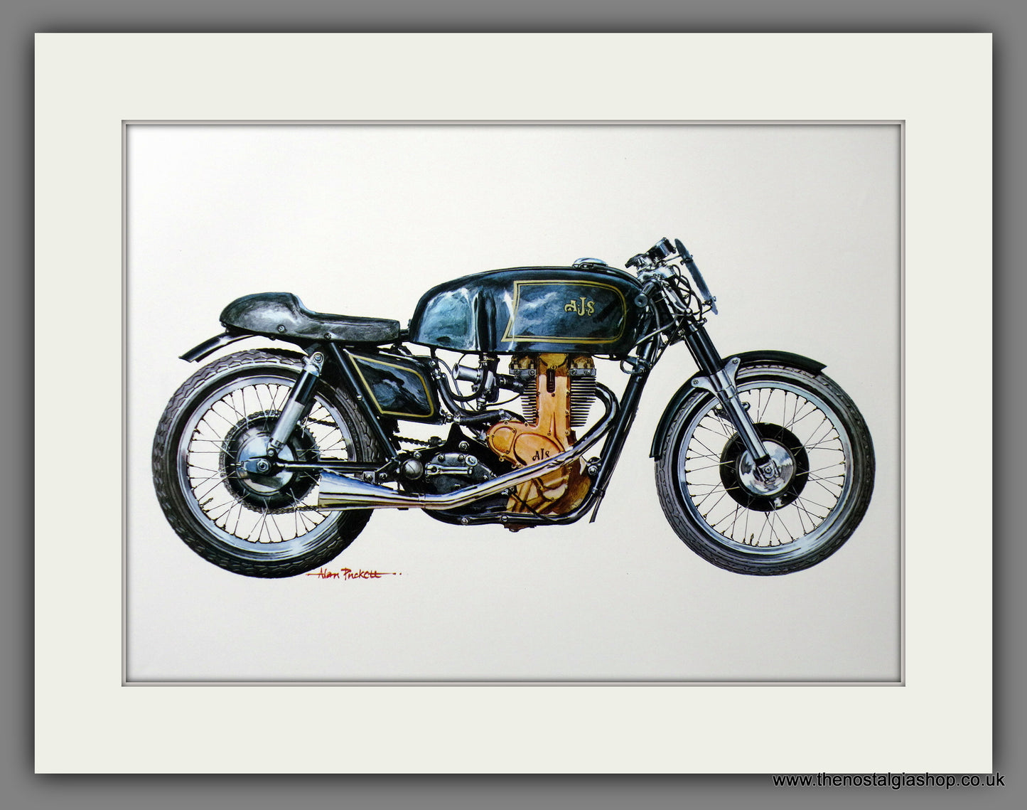 AJS 7R 1954. Motorcycle Print 1970's (ref PR3065)