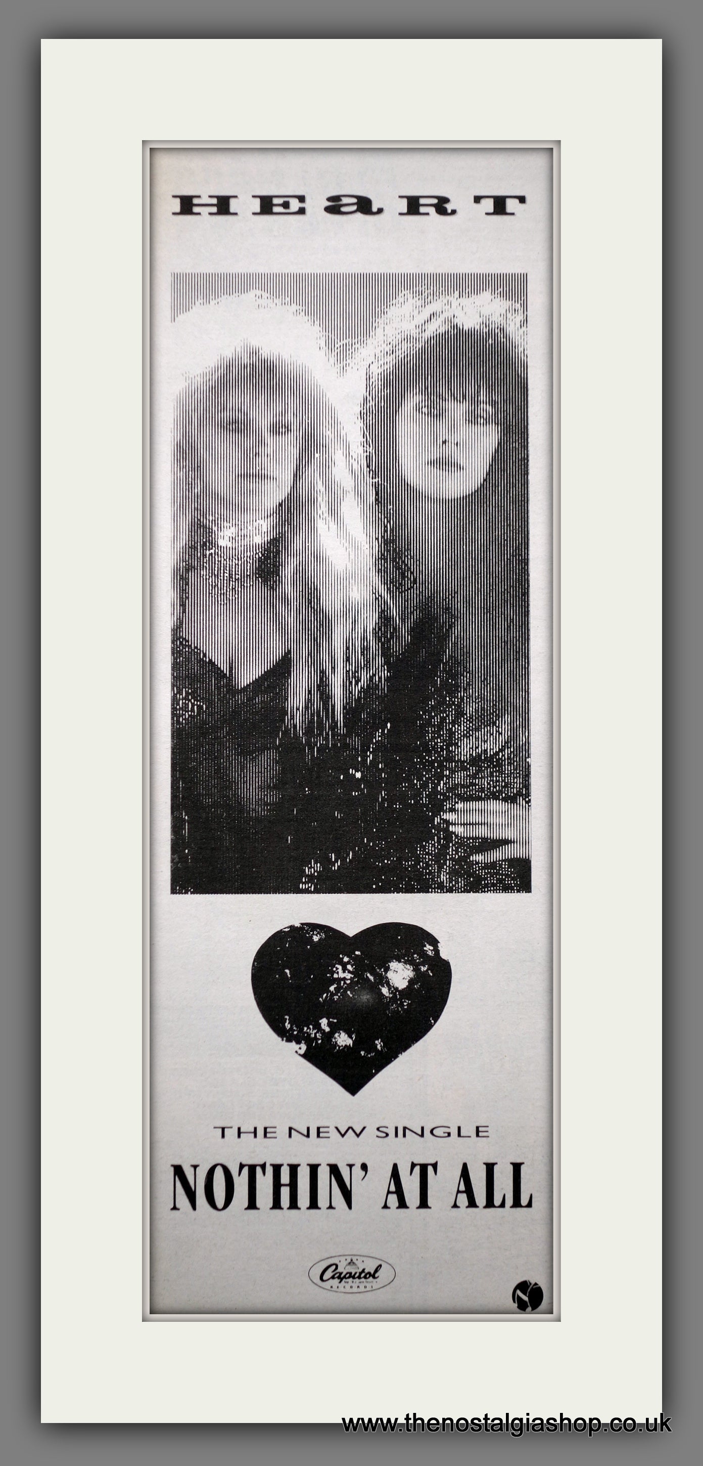 Heart Nothin' At All. Original Advert 1986 (ref AD200592)