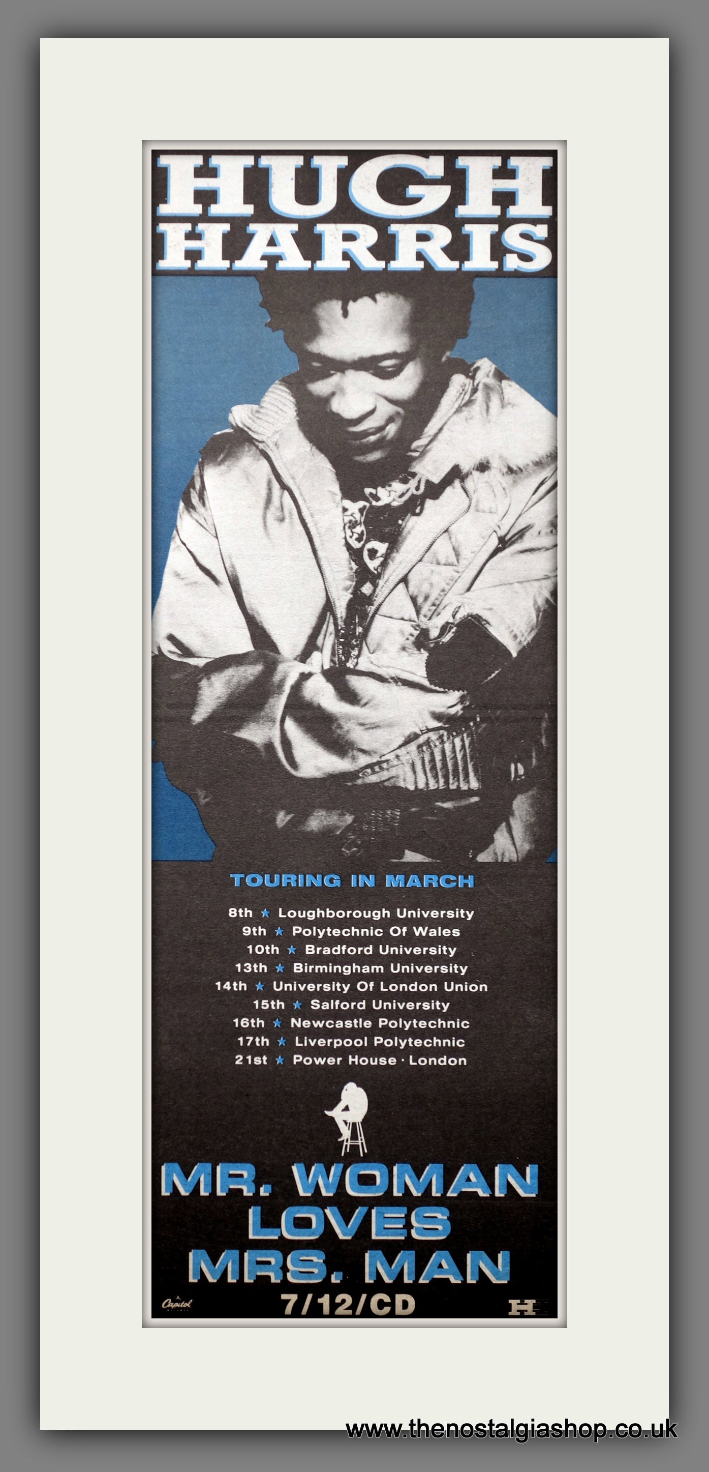 Hugh Harris Touring. Original Advert 1990 (ref AD200599)