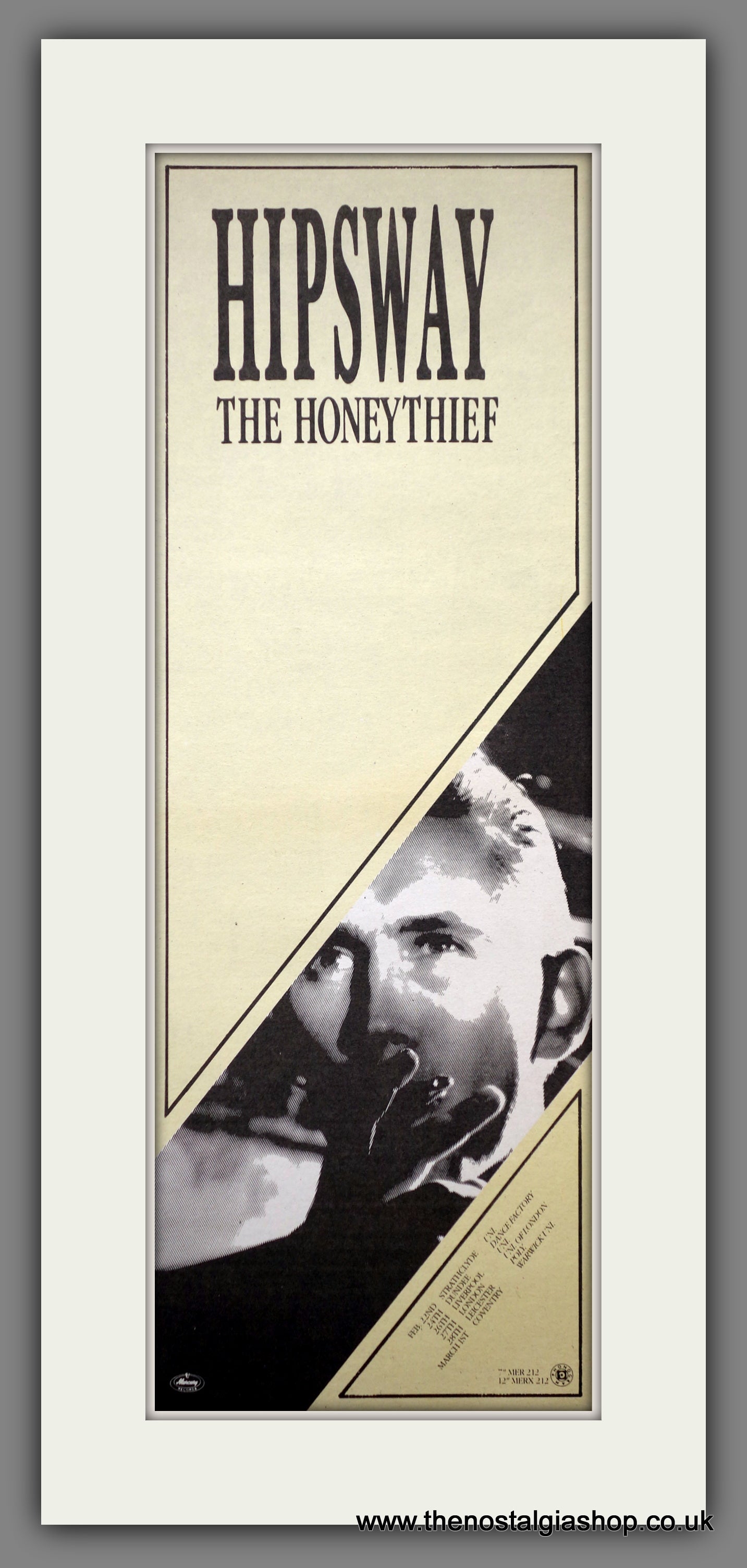 Hipsway The Honeythief. Original Advert 1986 (ref AD200610)