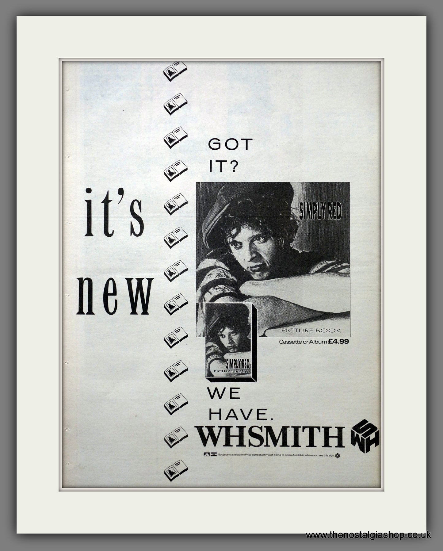 Simply Red Picture Book. Original Advert 1985 (ref AD15594)