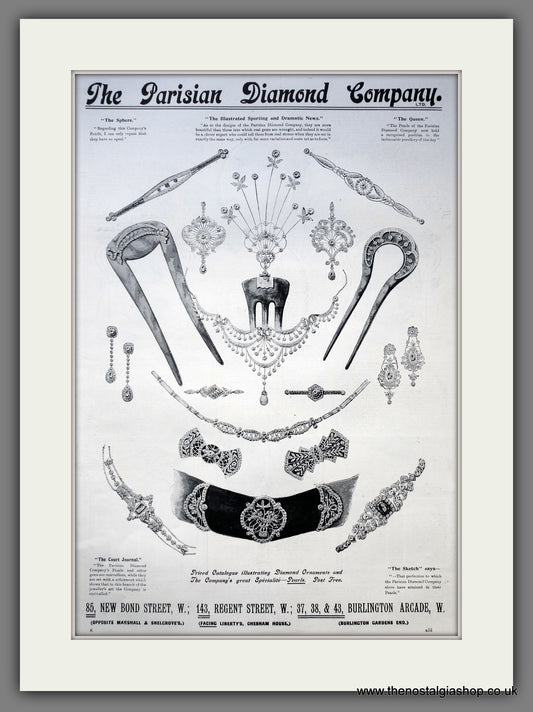 Parisian Diamond Company. Original Advert 1912 (ref AD15456)
