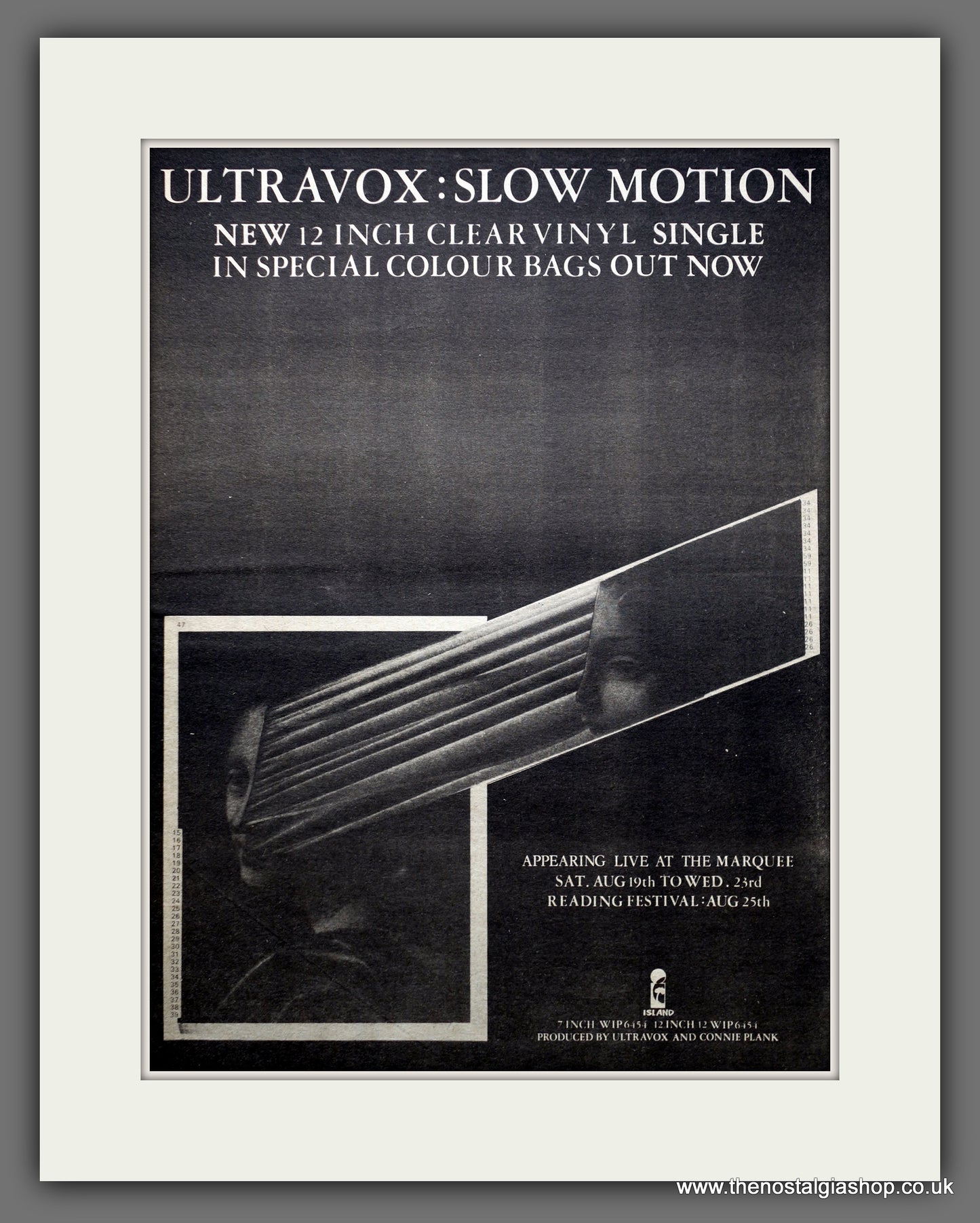 Ultravox Slow Motion. Original Advert 1978 (ref AD15513)