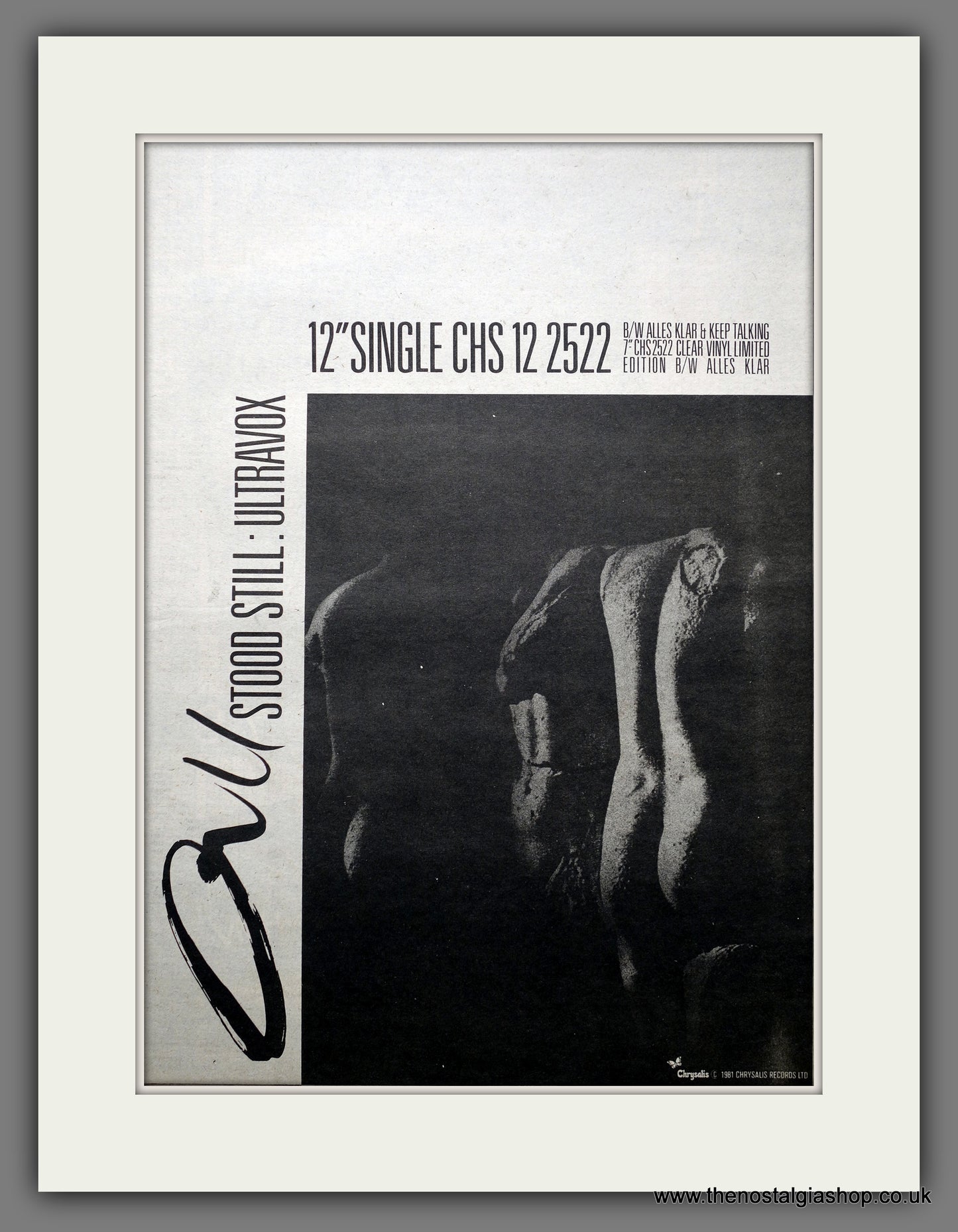 Ultravox All Stood Still. Original Advert 1981 (ref AD15514)