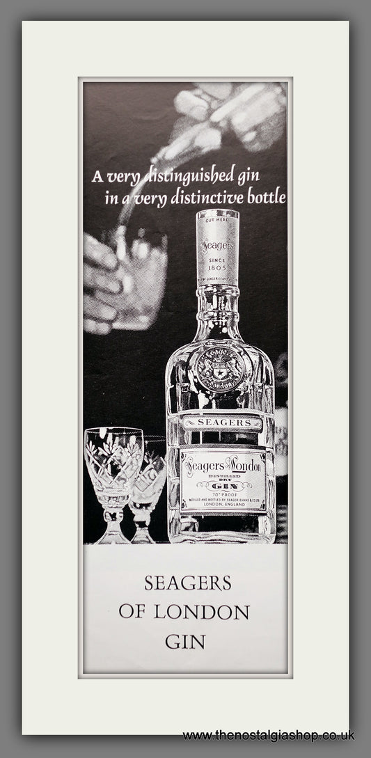 Seagers Gin. Original Advert 1964 (ref AD200583)