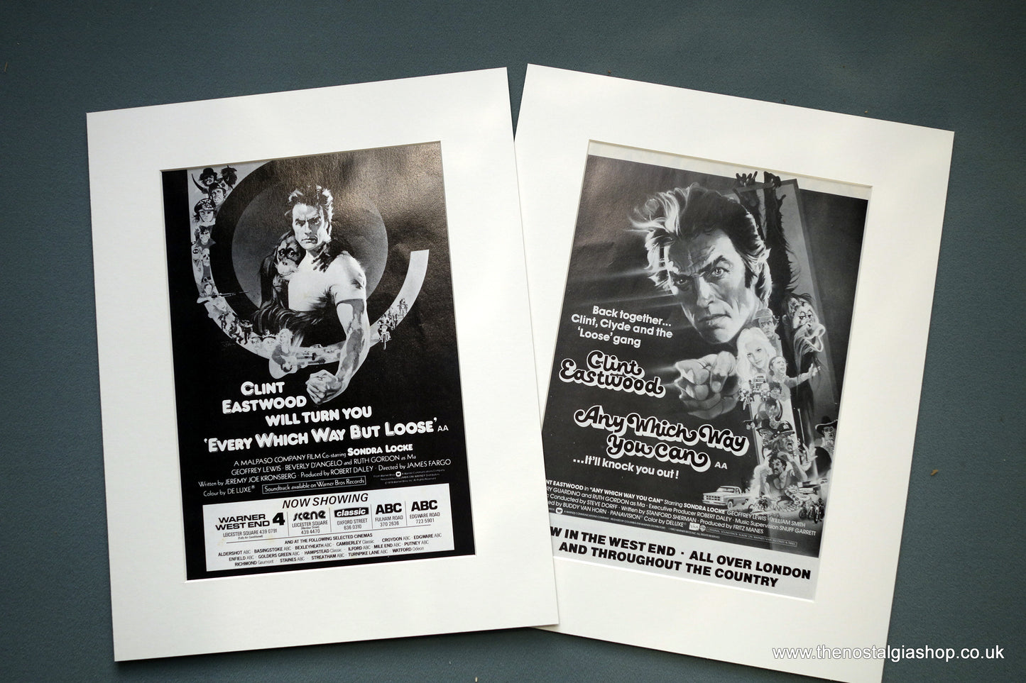 Every which way but Loose & Any Which way You Can Original adverts (ref AD648)