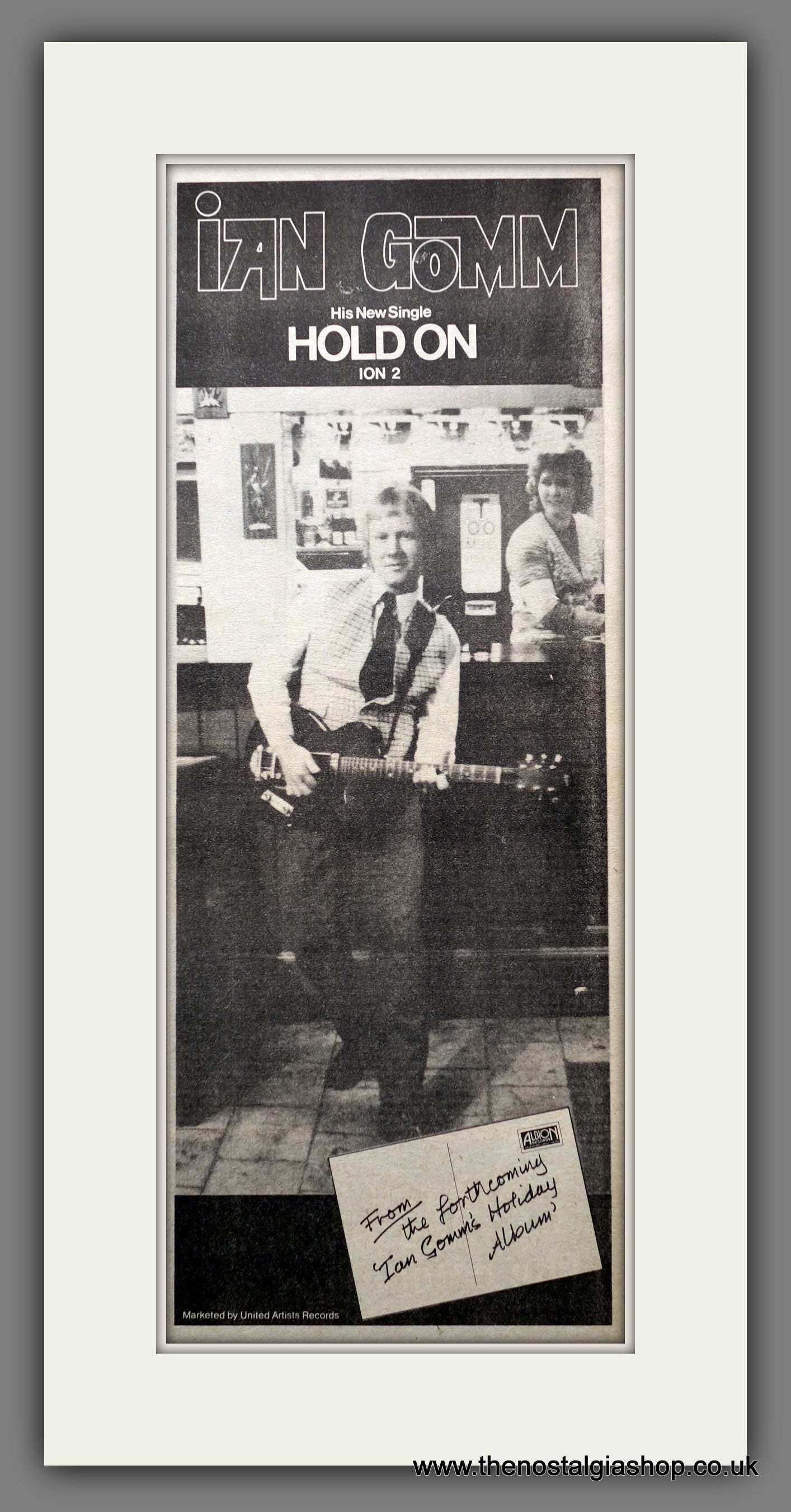 Ian Gomm Hold On. Original Advert 1978 (ref AD200621)