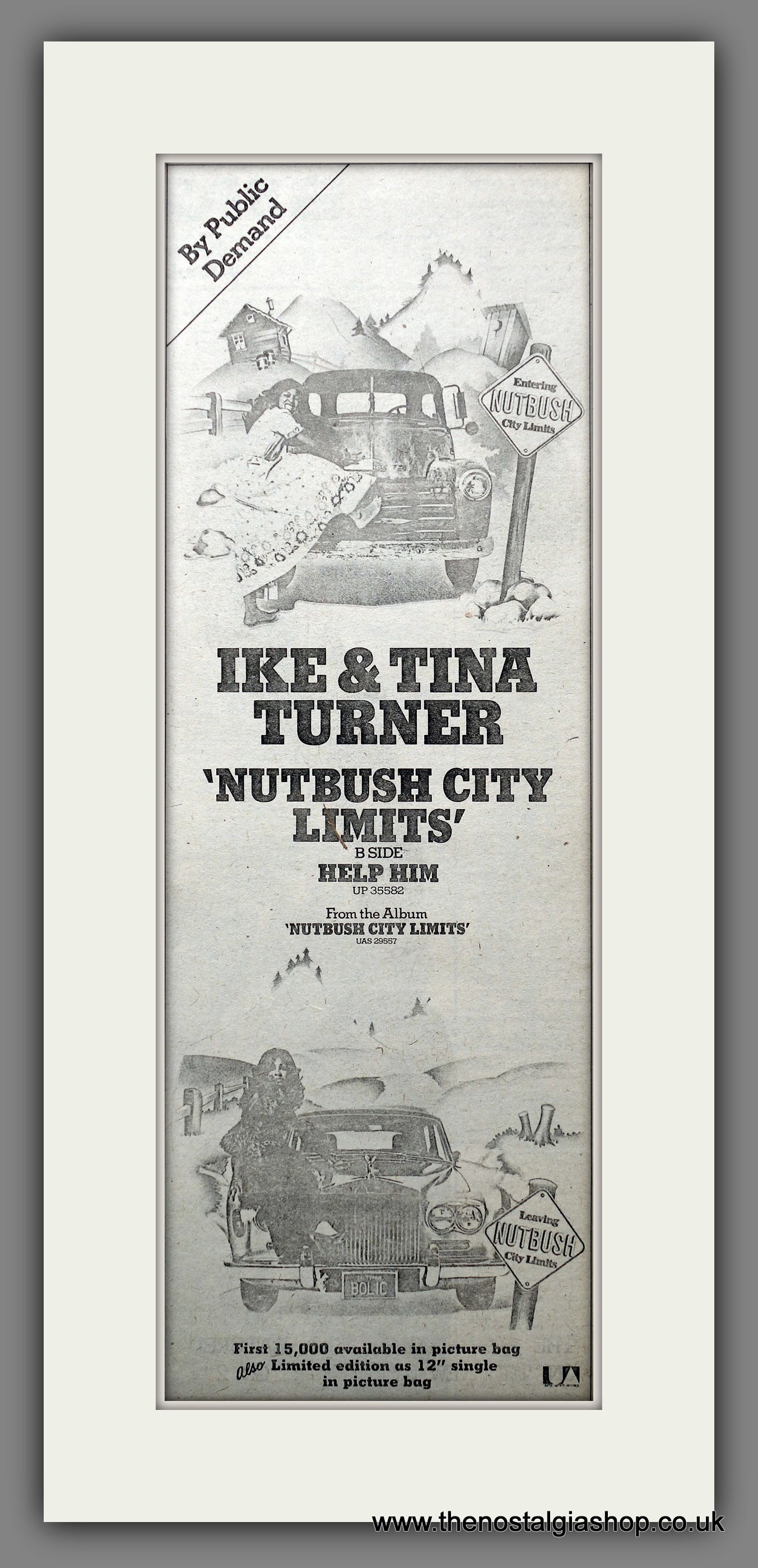 Ike & Tina Turner Nutbush City Limits. Original Advert 1978 (ref AD200624)