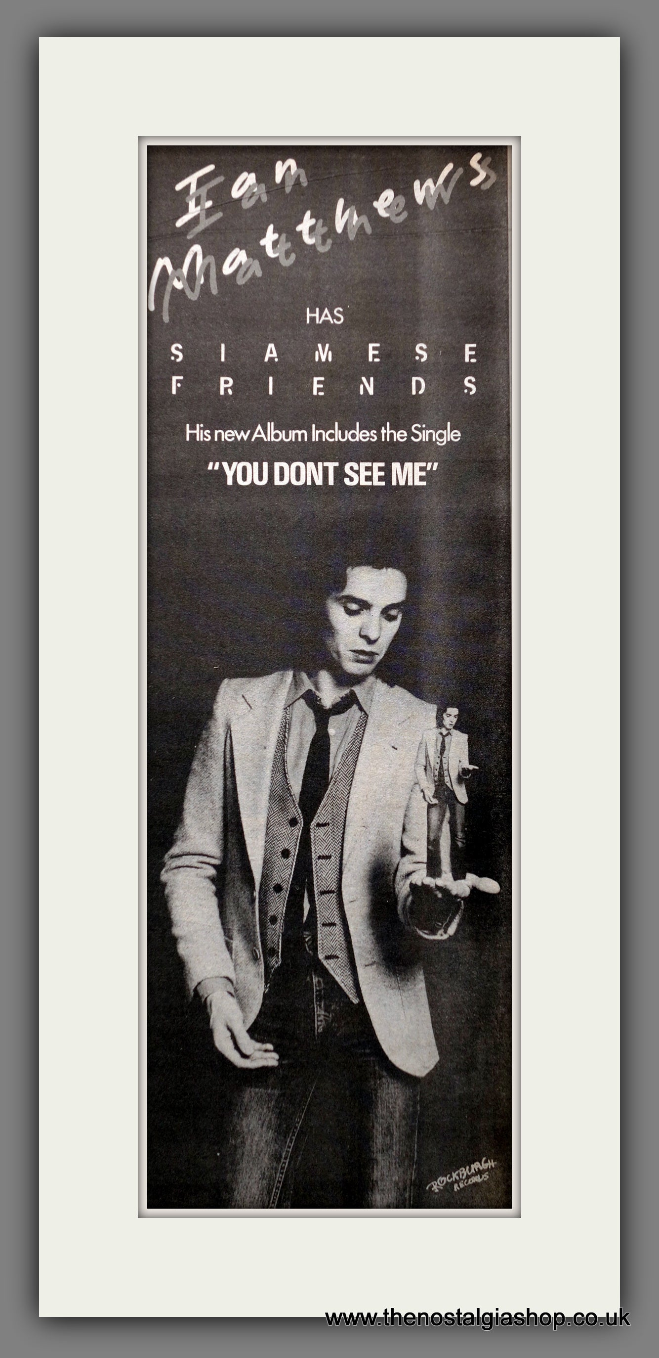 Ian Matthews Siamese Friends. Original Advert 1979 (ref AD200626)