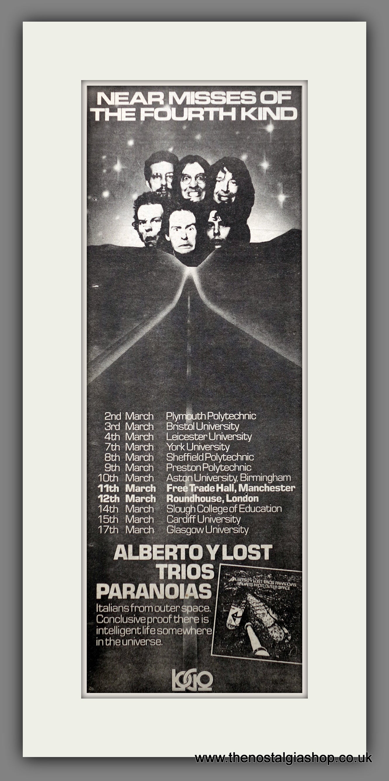 Alberto Y Lost Trios Paranoias, Italians From Outer Space.  Original Advert 1978 (ref AD200631)