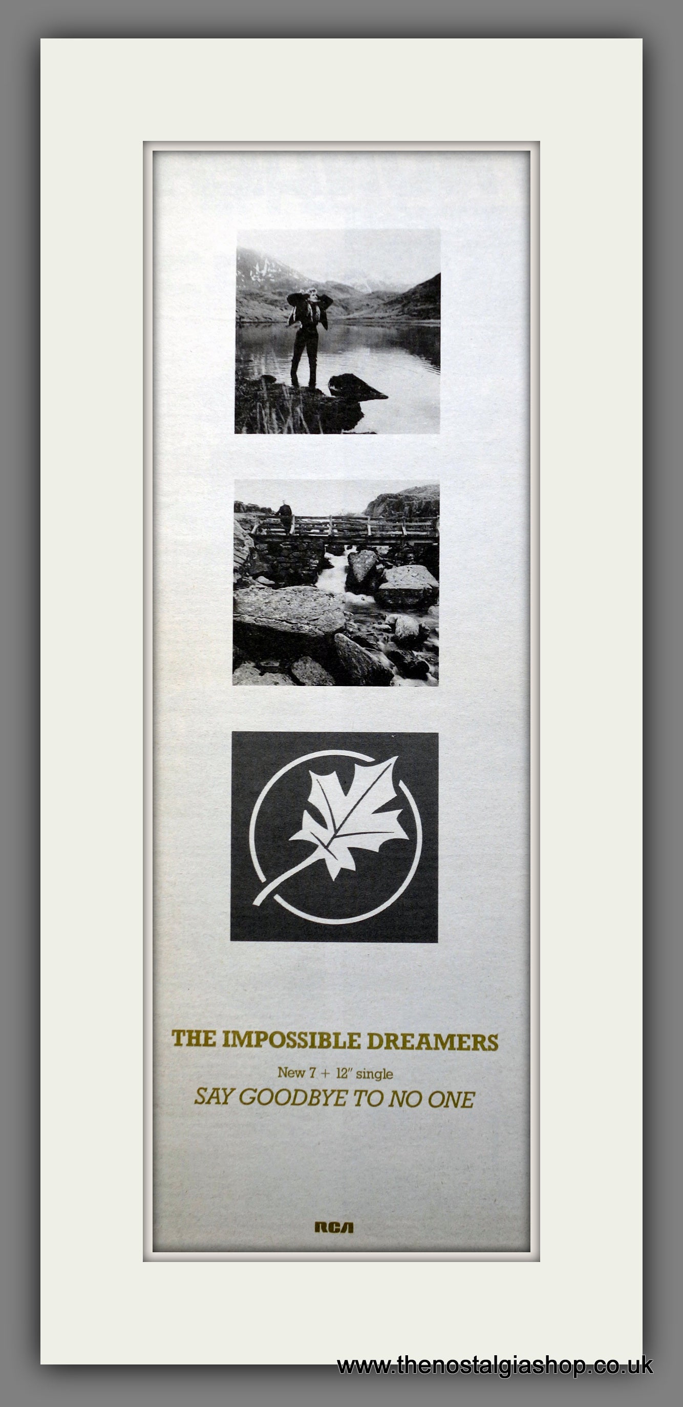 Impossible Dreamers (The) Say Goodbye To No One. Original Advert 1986 (ref AD200633)