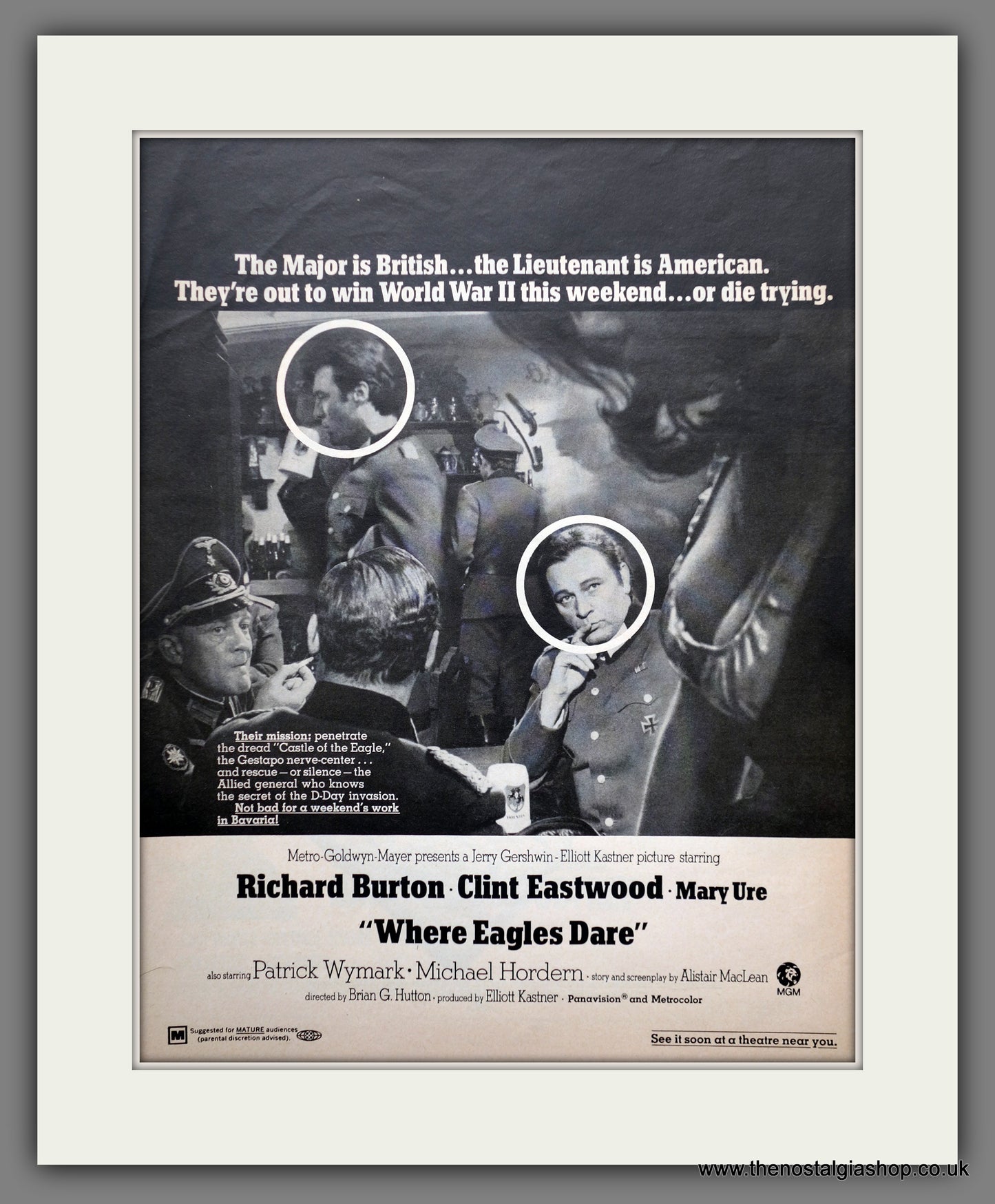 Where Eagles Dare. Original Advert 1969 (ref AD301234)