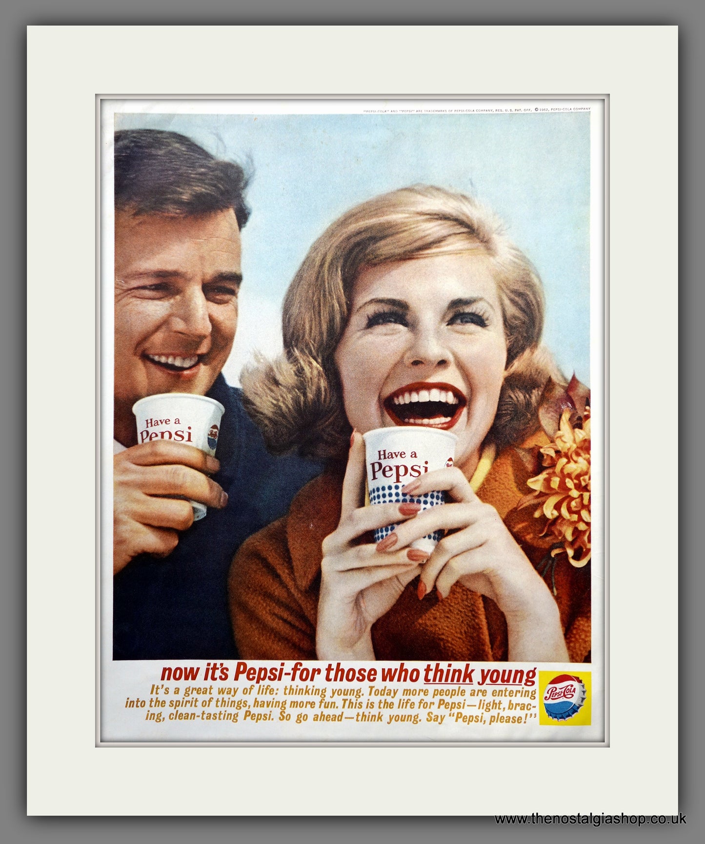 Pepsi-Cola. Original American Advert 1962 (ref AD301218)