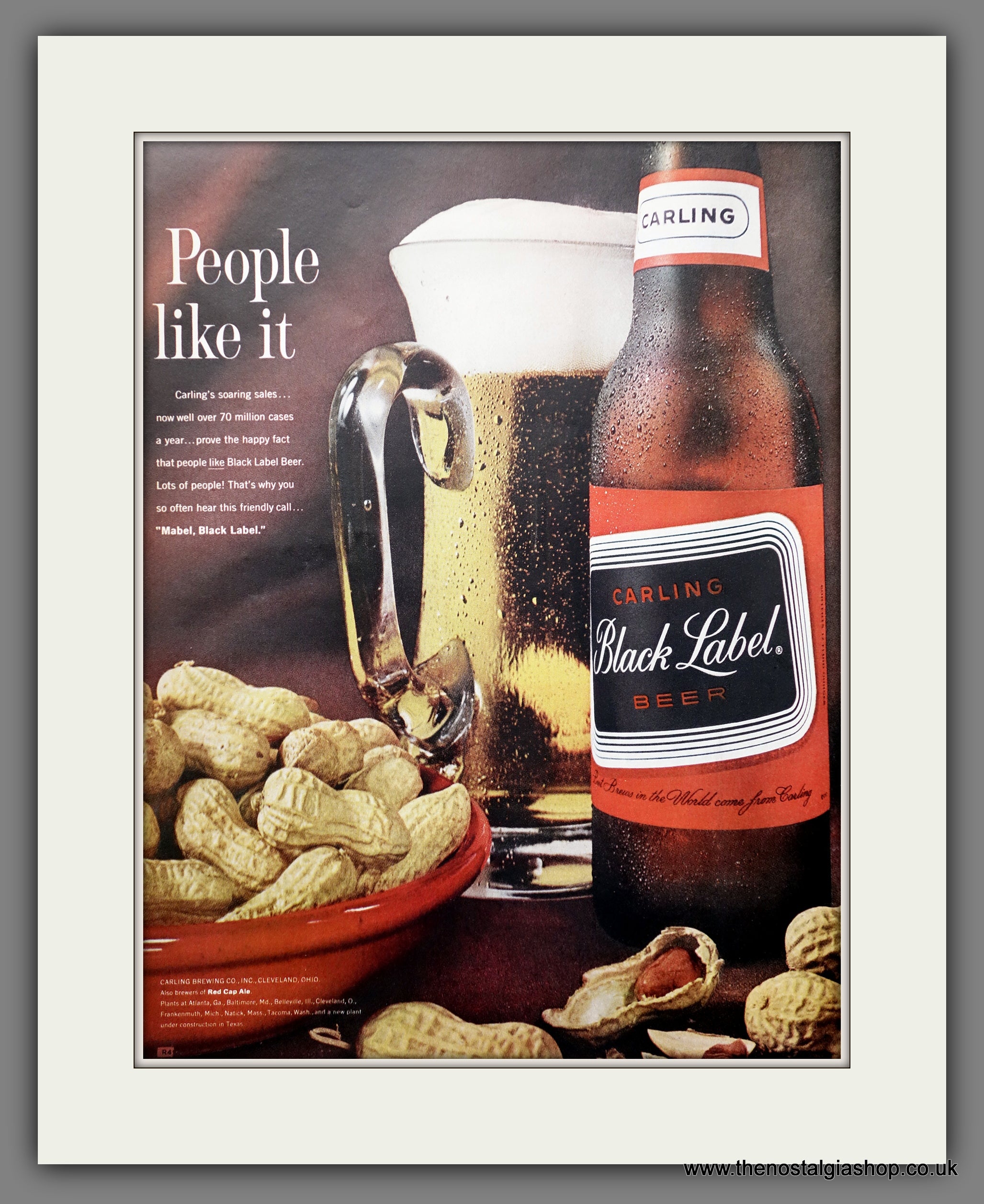 Carling Black Label Beer. Original Advert 1965 ref AD301226