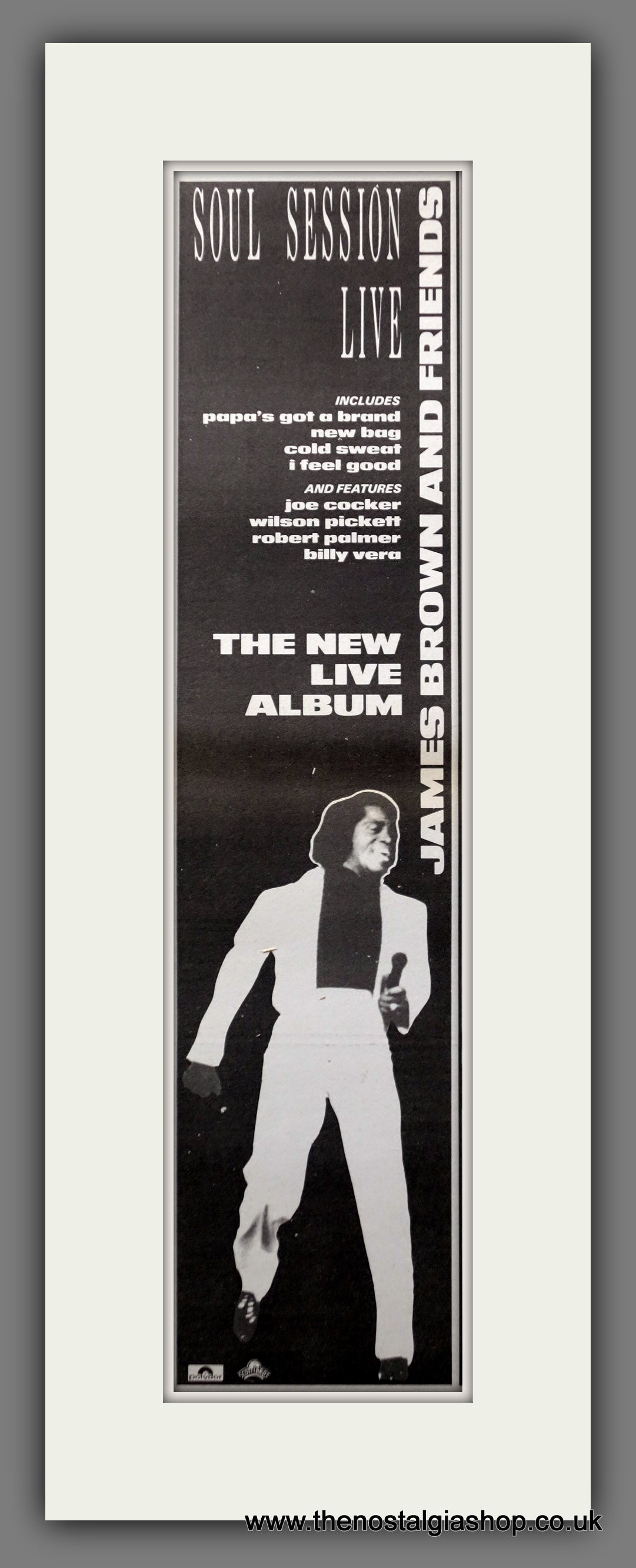 James Brown & Friends Soul Session Live. Original Advert 1988 (ref AD200659)