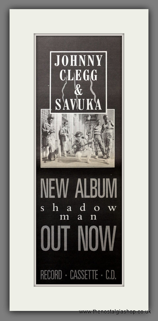 Johnny Clegg & Savuka Shadow Man.  Original Advert 1988 (ref AD200662)