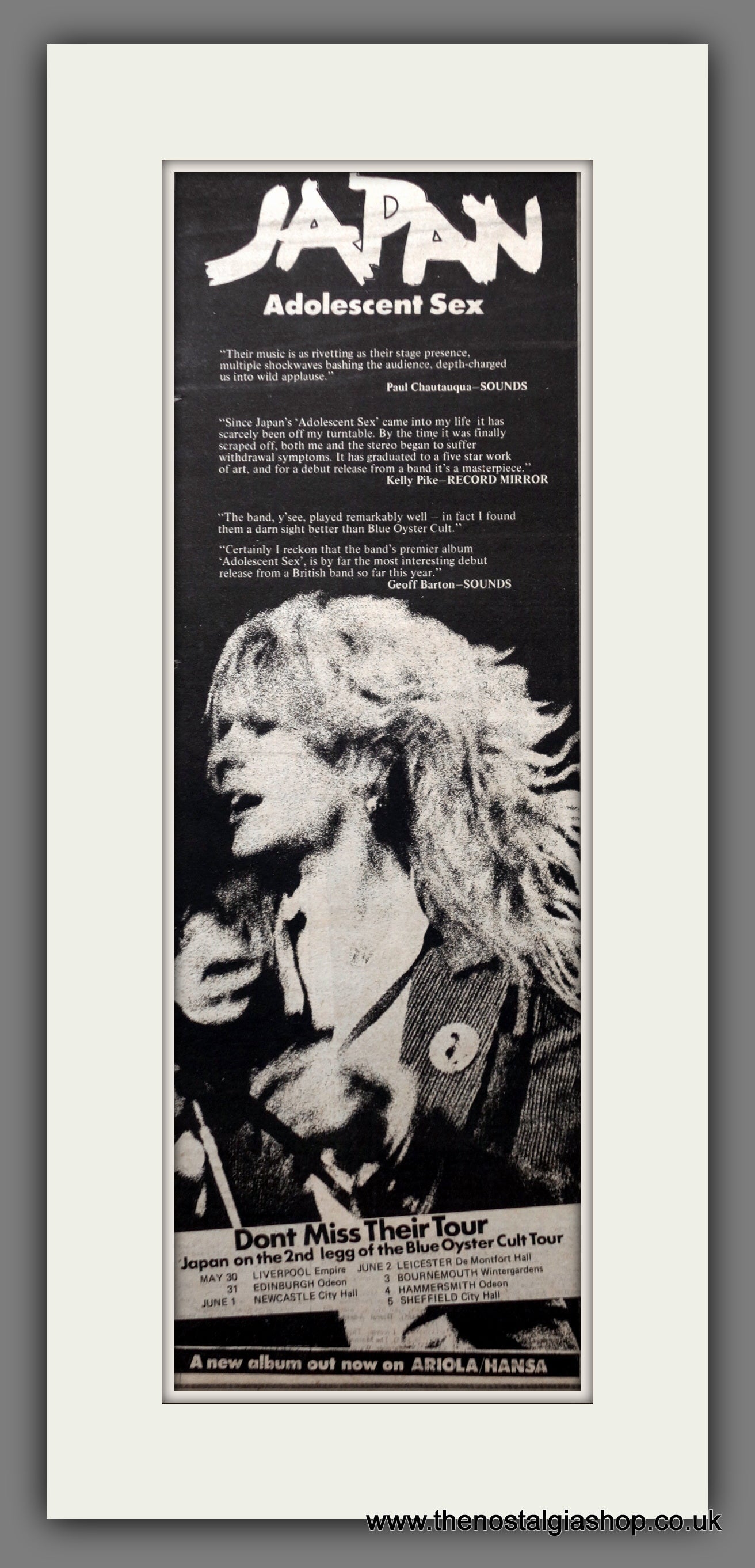 Japan Adolescent Sex. Original Advert 1978 (ref AD200669)