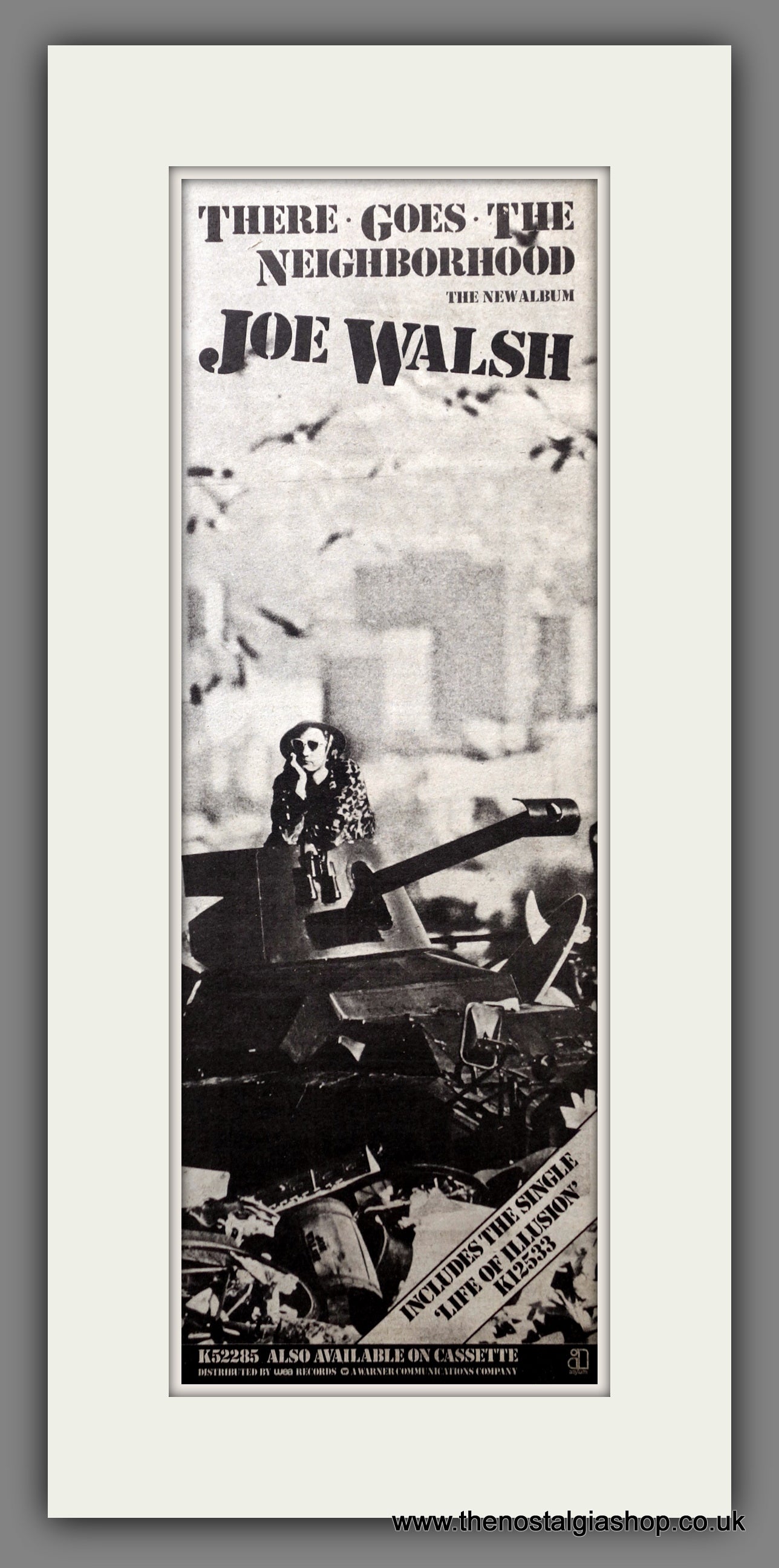 Joe Walsh There Goes The Neighborhood. Original Advert 1981 (ref AD200679)