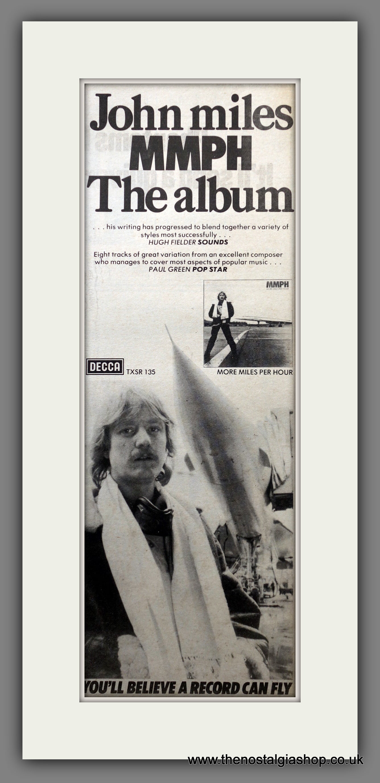 John Miles mmph. Original Advert 1979 (ref AD200685)