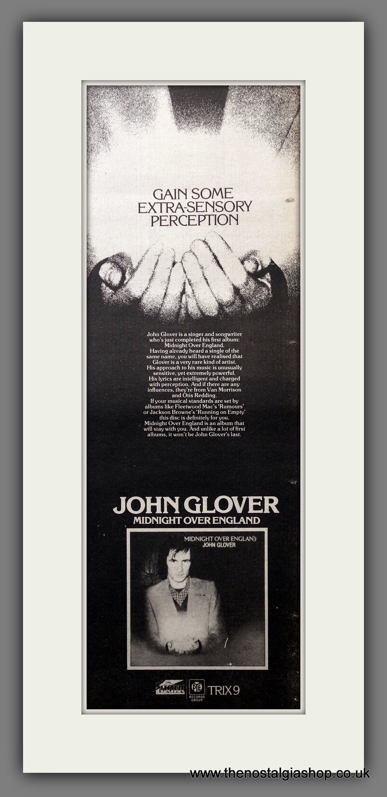 John Glover Midnight Over England. Original Advert 1979 (ref AD200686)