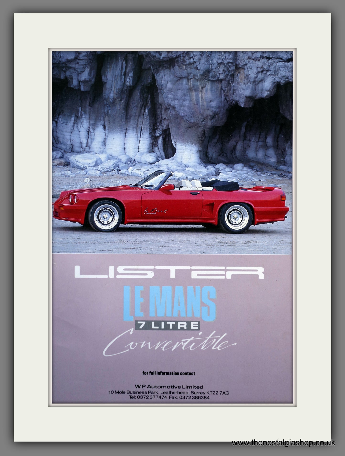 Lister Le Mans 7 Litre Convertible . 1991 Original Advert (ref AD60948)