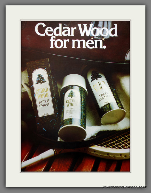 Cedar Wood. Fragrances for Men. 1975 Original Advert (ref AD60963)