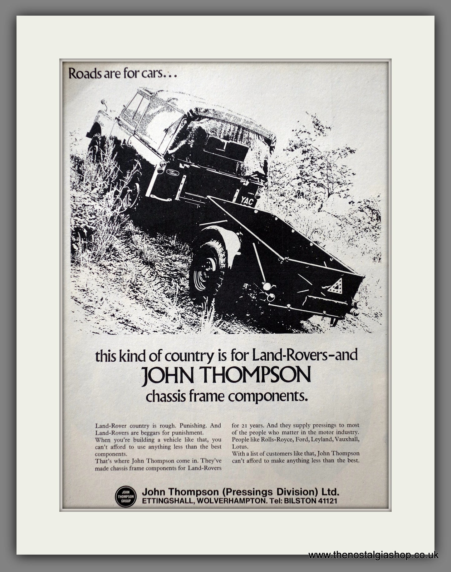 Land Rover. 1969 Original Advert (ref AD61017)